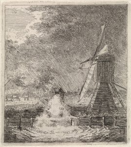 Paesaggio con mulino ad acqua da Johannes Christiaan Janson