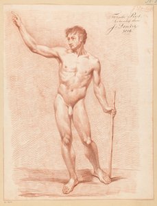 Nudo maschile in piedi, visto di fronte (2° premio 1816)