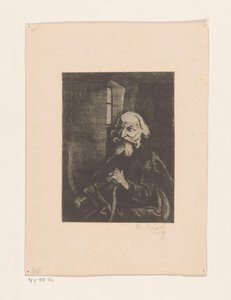 Vecchio seduto da Johannes Driesch (signed by artist)