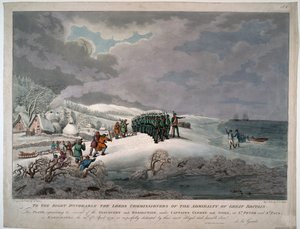 Arrivo della Resolution e Discovery sulla costa orientale della Kamchatka sotto i capitani Charles Clerke (1740-1779) e John Gore (morto nel 1790)