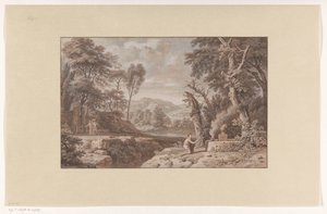 Paesaggio arcadico con scena di sacrificio