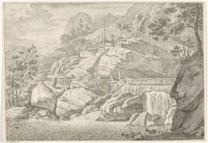 Veduta della grande cascata di Chartreuse
Paesaggi nelle montagne della Certosa (titolo della serie)