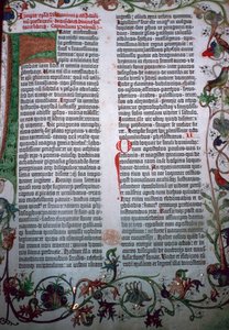 Una pagina della Bibbia di Gutenberg da Johannes Gutenberg
