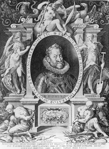 Ritratto di Rodolfo II (1576-1612) da Johannes Hausser von Ach
