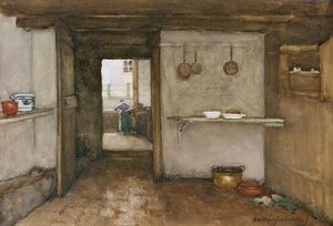 Interno della cucina, c.1899 da Johannes Hendrik Weissenbruch