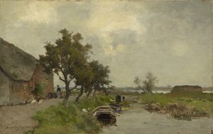 Lavare i vestiti, c.1850-80 da Johannes Hendrik Weissenbruch
