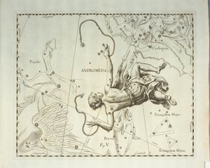 Costellazione boreale di Andromeda da Johannes Hevelius