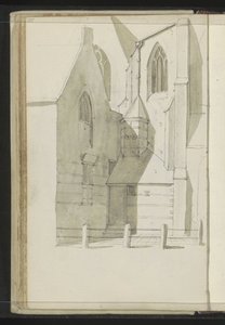Vista laterale della Grote Kerk a Hoorn da Johannes Huibert Prins
