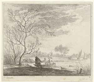 Paesaggio con pescatori da Johannes Janson