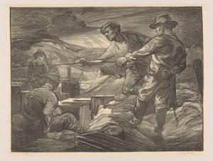Lavoratori che tirano una corda