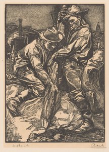 Operai edili al lavoro con palificazioni da Johannes Josephus Aarts (signed by artist)
