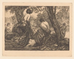 Donne che fanno il bagno da Johannes Josephus Aarts