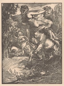 Centauro che rapisce una donna da Johannes Josephus Aarts
