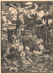 Uomo crocifisso in paesaggio collinare da Johannes Josephus Aarts