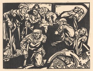Uomini con stampelle da Johannes Josephus Aarts