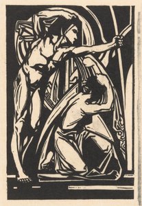 Uomo in piedi e donna inginocchiata da Johannes Josephus Aarts