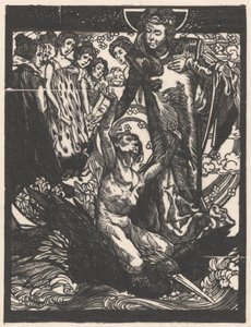 Figure femminili con uomo sul dorso di un uccello da Johannes Josephus Aarts