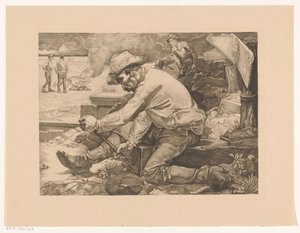 Lavoratore che scava da Johannes Josephus Aarts