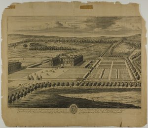 Althrop nella Contea di Northampton, tavola 27 da Britannia Illustrata da Johannes Kip