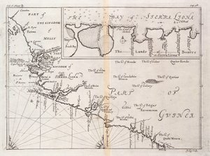 Carta della Sierra Leone, Africa da Johannes Kip