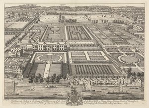 Veduta della casa di Beaufort e Chelsea 1699 da Johannes Kip