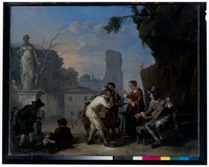 Una taverna in una piazza