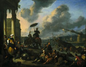 Porto sul Mediterraneo da Johannes Lingelbach