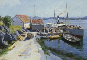 Molo del traghetto nella Norvegia occidentale da Johannes Martin Grimelund