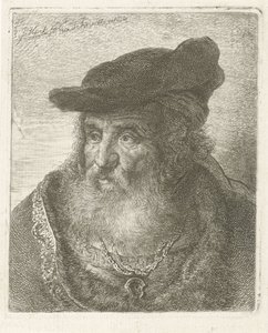 Ritratto di un vecchio con berretto da Johannes Mock