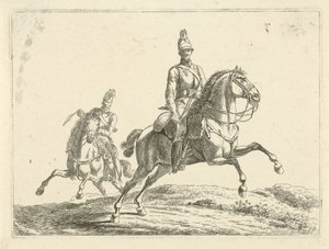 Due soldati a cavallo da Johannes Mock