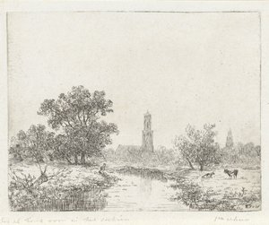 Veduta di Utrecht(?) da Johannes Pieter van Wisselingh