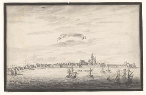 Veduta di Colombo (De Stadt en Kastel Von Colombo. Op Het Eijland Ceijlon) da Johannes Rach (possibly)