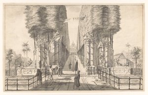 Veduta della villa Weltevreden a Batavia da Johannes Rach