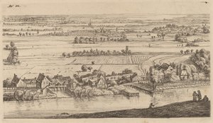 Villaggio accanto a un canale da Johannes Ruisscher