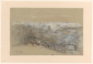 Veduta della Zandberg vicino a Elswout a Bloemendaal da Johannes Warnardus Bilders