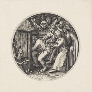 Il maiale deve stare nel suo recinto da Johannes Wierix