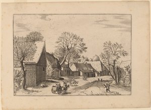Fattorie e capanno da Johannes and Lucas van Doetechum after Master of the Small Landscapes