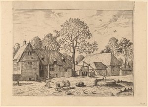 Fattorie con Pozzo a Secchio da Johannes and Lucas van Doetechum after Master of the Small Landscapes