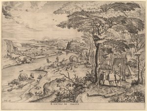 I pellegrini di Emmaus da Johannes and Lucas van Doetechum after Pieter Bruegel the Elder