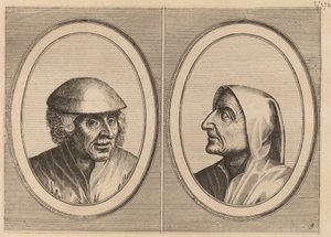 "Kees Geldt-sack" e "Kaarighe Truy" da Johannes and Lucas van Doetechum after Pieter Bruegel the Elder
