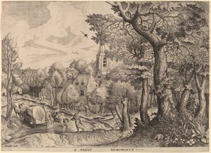 Pagus Nemorosus (Villaggio boscoso) da Johannes and Lucas van Doetechum after Pieter Bruegel the Elder