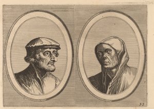 "Voorsichtighe Krijn" e "Broentje Spaer-pots" da Johannes and Lucas van Doetechum after Pieter Bruegel the Elder
