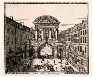 Temple Bar, Londra, c1700 da Johannes de Ram