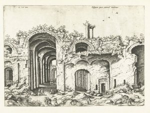 Terza veduta delle Terme di Diocleziano (Rovine romane, 1561)