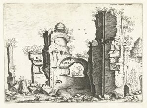 Veduta di rovine, probabilmente le Terme di Caracalla