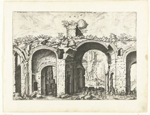 Seconda vista delle Terme di Diocleziano, rovine romane, 1561 (serie)