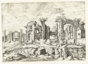 Quarta vista delle rovine sul Palatino da Johannes of Lucas van Doetechum (attributed to)