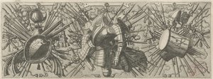 Friso con un tamburo doppio da Johannes of Lucas van Doetechum