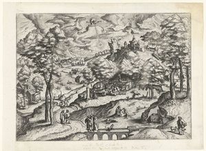 Paesaggio con battesimo di Cristo da Johannes of Lucas van Doetechum