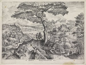 Paesaggio con soldati a riposo (serie)